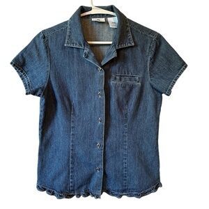 ARIZONA JEAN CO. BUTTON UP DENIM SHIRT